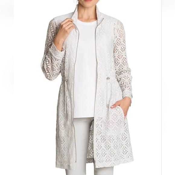 NWT NIC+ZOE | $218 Lace Drawstring Anorak Jacket - Picture 3 of 7